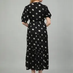 Branded Bag Women Printed Fit and Flare Midi Dress-picture-27