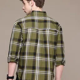 The Roadster Life Co. Relaxed Fit Checked Pure Cotton Casual Shirt image 3