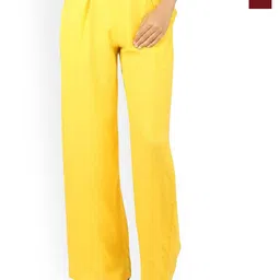 Neelokurti Women Pack Of 2 Straight Fit Pleated Trousers image 1