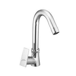 Jabra Swan Neck Tap (L) Bright Series Brass Chrome Finish Deck Mount Silver-image-93