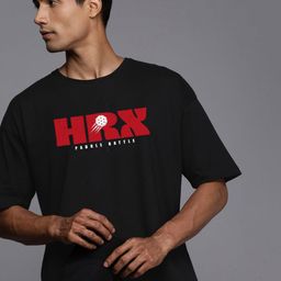 HRX by Hrithik Roshan Men Printed Pure Cotton Applique T-shirt-picture-5
