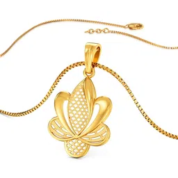 Joyalukkas 22Kt Gold Floral Radiance Pendant - 2.106 g-picture-23