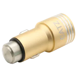 Brilyant 2 Ampere 2 USB Ports Car Charging Adapter (Compact Design, CZ-CC2-GD, Gold) image 3