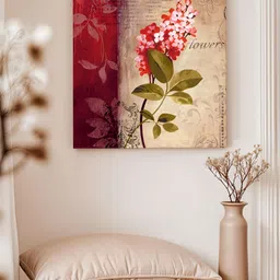 Art Street Red & Beige Floral & Botanical Printed Canvas Wall Art image 5