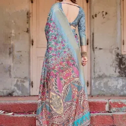 MAHARANI COUTURE Floral Printed Zari Tussar Saree image 2