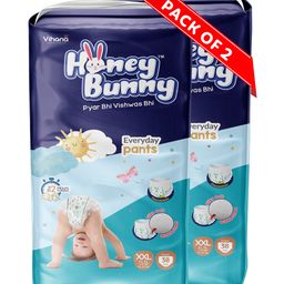 Honey Bunny Extra Extra Large Everyday Baby Pants Diapers - 76 Pcs ( 2 Pack of 38 Pcs)-picture-15