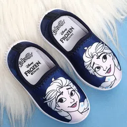 Kidsville Disney Frozen Featuring Elsa Printed Slip On Shoes - Navy Blue-image-77