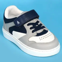 Pine Kids Velcro Closer Casual Shoes - Grey & Navy Blue image 3
