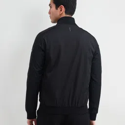 Arrow New York Men Mock Collar Solid Casual Bomber Jacket image 2