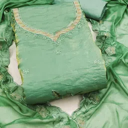 Maroosh Floral Embroidered Sequinned Satin Unstitched Dress Material-picture-11