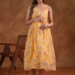 anayna Floral Printed Fit & Flared Maternity Ethnic Dresses-picture-43