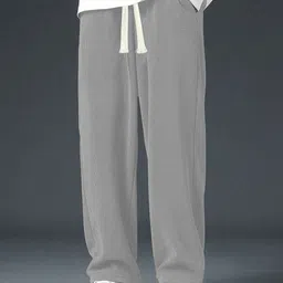 KAJARU Men Relaxed Fit Textured Track Pants-picture-35