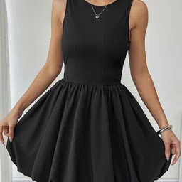 StyleCast Women Round Neck Balloon Dress-picture-14