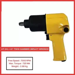 INTECO Twin Hammer Impact Wrench 1/2 inch (12.7 mm) Square Drive and 720 Nm Torque, AT 241 image 2
