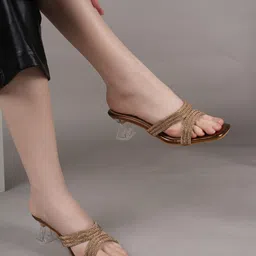 DressBerry Women PU Party Block Sandals-picture-0