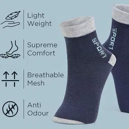 MJE Pack Of 6 Patterned Cotton Ankle Length Socks image 3