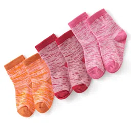 Cute Walk by Babyhug Anti-Bacterial Ankle Length Designed Socks Pack of 3 - Multicolour-picture-14
