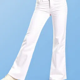 Pine Kids Full Length Solid Denim Jeans - White-picture-15