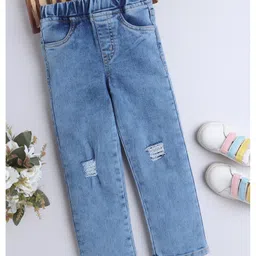 Bright Stars KIDSWEAR Woven Mild Washed Distressed Jeans - Blue-picture-32
