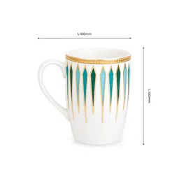 Vola Global LLP Diamond Dash - Midnight Magic White 2 Pieces Printed Glossy Mugs 230ml image 2