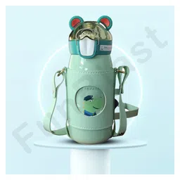 FunBlast Insulated Water Bottle with Leather Cover and Strap  530 ML (Green) image 2