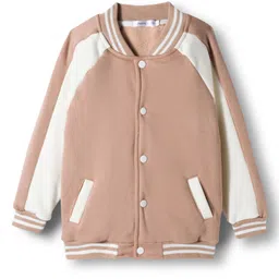Mark & Mia Full Raglan Sleeves Solid Bomber Jacket - Khaki image 2