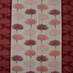 BELLA TRUE Maroon & Cream 2 Pieces Floral Printed Window Curtains image 2