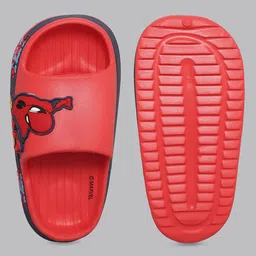 Kidsville Avengers Featuring Spiderman Applique Detailed  Flip Flops - Red image 4