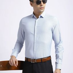 R&B Textured Spread Collar Long Sleeves Shirt-picture-21