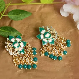 JOHARKAMAL Floral Drop Earrings-picture-16