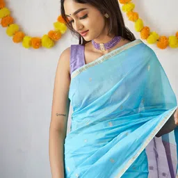 Moda Rapido Woven Design Zari Silk Blend Handloom Saree image 5