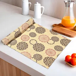 Kuber Industries Beige & Black Shelf Liner Organiser image 1