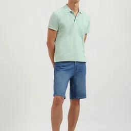 United Colors of Benetton Men Polo Collar Pure Cotton Raw Edge T-shirt image 5