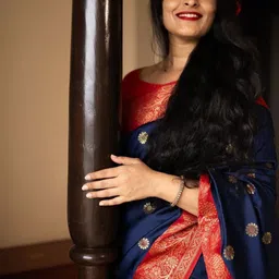 CANIZZARO Woven Design Zari Silk Blend Banarasi Saree image 2