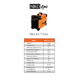 Niko Arc 265 A Single Phase Arc Welding Machine Niko Arc Y Fuse image 3