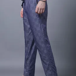 DON VINO Men Checked Pure Cotton Lounge Pants image 2