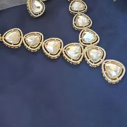 Gyaan Jewels Stone Studded Necklace and Earrings image 1
