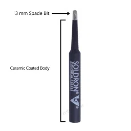 Soldron Black Ceramic Coated Delux Spade Bit for Soldron 25W Soldering Iron - CB25S3 image 3