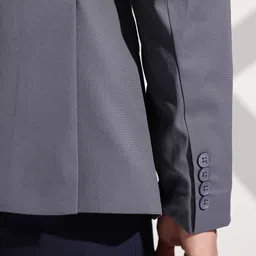 INVICTUS Self-Design Notched Lapel Slim Fit Single Breasted Formal Blazer image 5