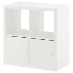 ikea kallax Shelving unit with doors, white, 77x77 cm image 1