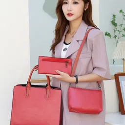 StyleCast Set Of 3 Structured Shoulder Bags image 1