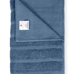 Divine Casa 100% Cotton 250 GSM Quick Dry Bath Towel Navy and Grey Pack of 2 Navy and Grey image 4