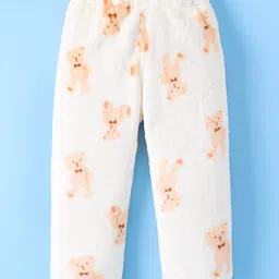 Mark & Mia Full Sleeves Winter Wear Night Suit With Animal Print - Beige image 4