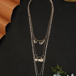 Madame Rose Gold & White Rose Gold-Plated Layered Necklace-image-18