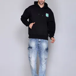 Antiloop Men Typography Printed Hooded Pullover Sweatshirt-picture-29