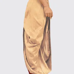 here&now x sanwara Sanwara Men Beige & Maroon Solid Relaxed-Fit Dhoti image 4