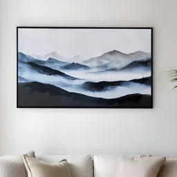 Home Centre Black & White Mountain Wall Art-image-19