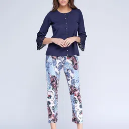 NIZA Women Navy Blue Solid Tailored Jacket image 3