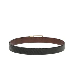 Teakwood Leathers Men Textured Leather Reversible Formal Belt image 4