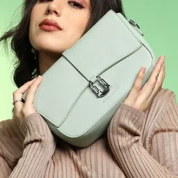 HAUTE SAUCE by Campus Sutra Leather Structured Handheld Bag image 5